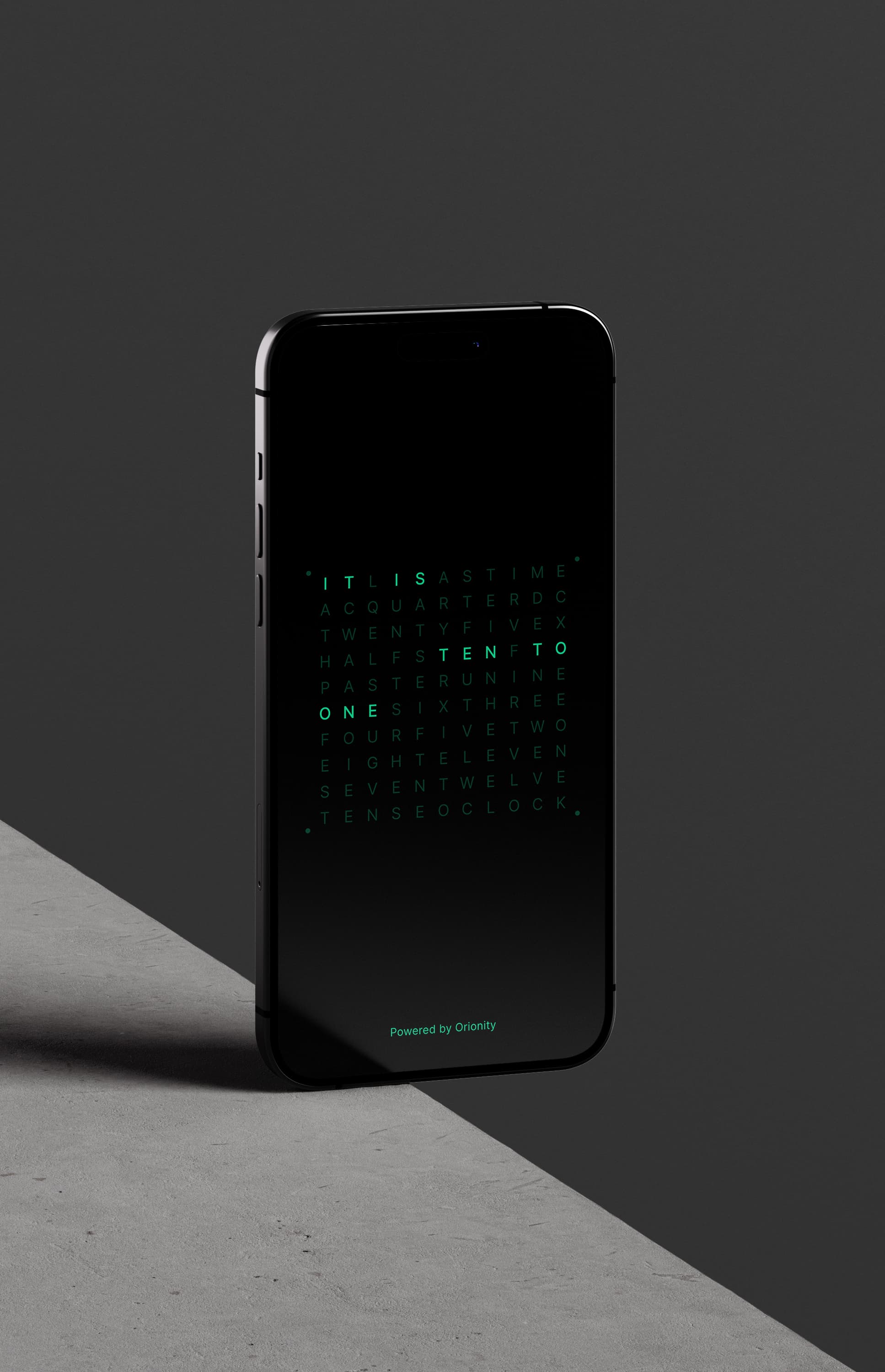 Tablet kiosk display for Word Clock Pro