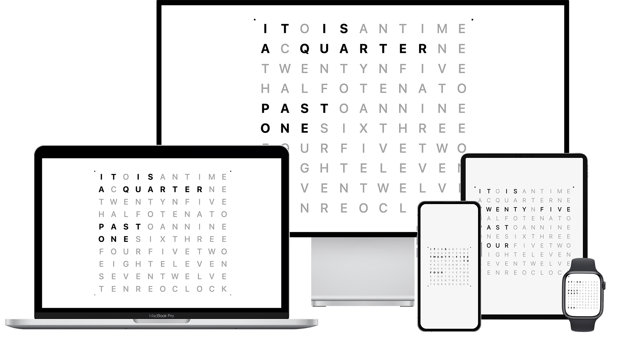 Word Clock Pro across Apple devices