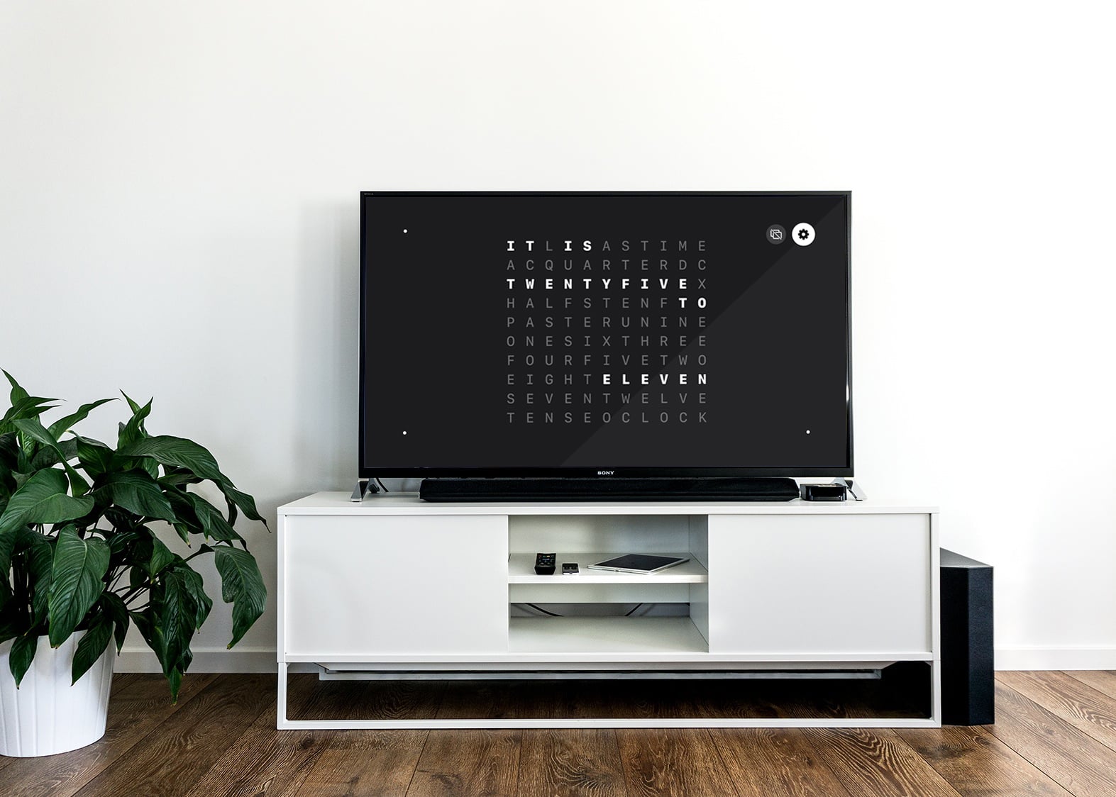 Word Clock Pro on Apple TV.