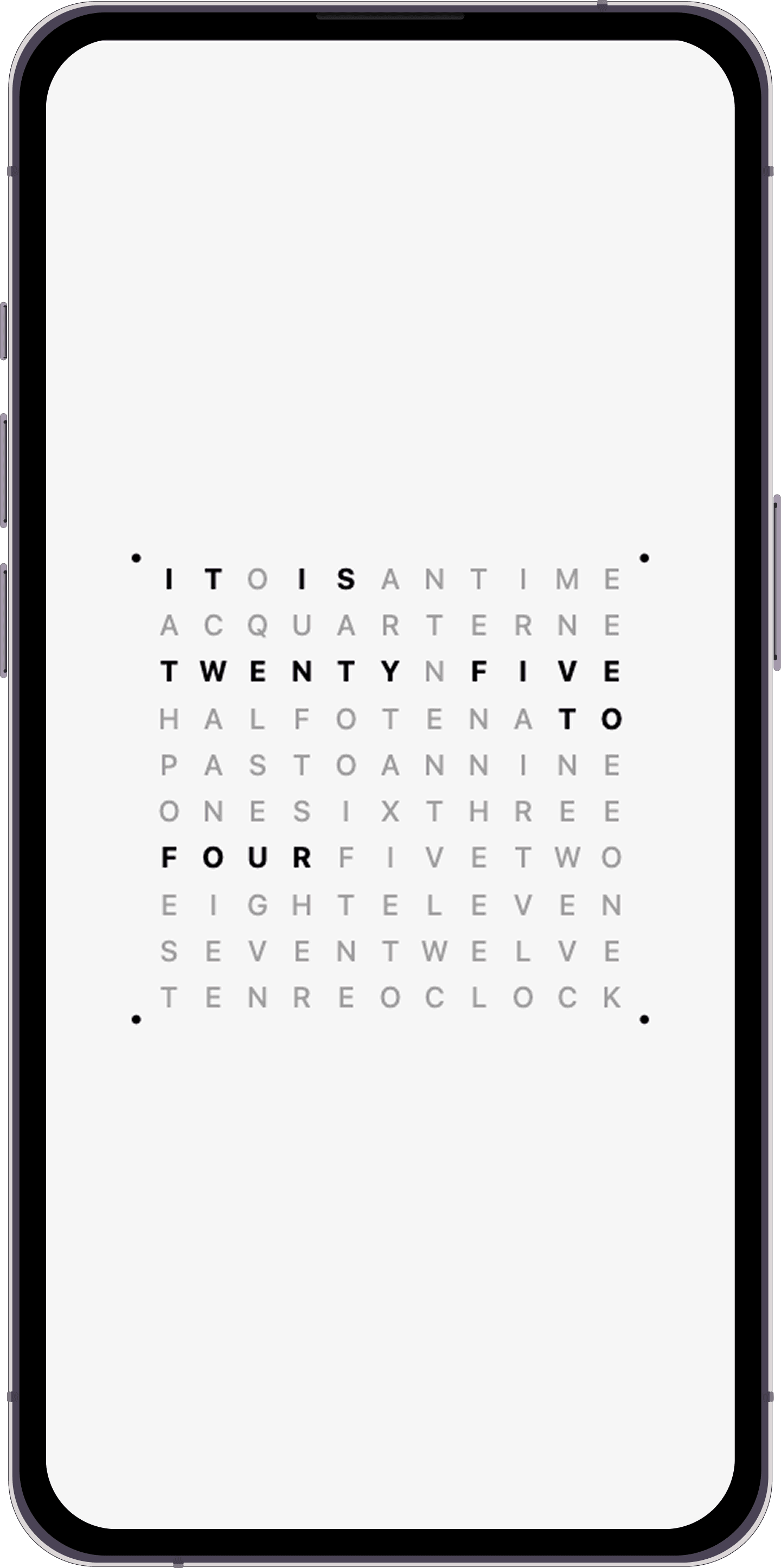 Word Clock Pro on iPhone