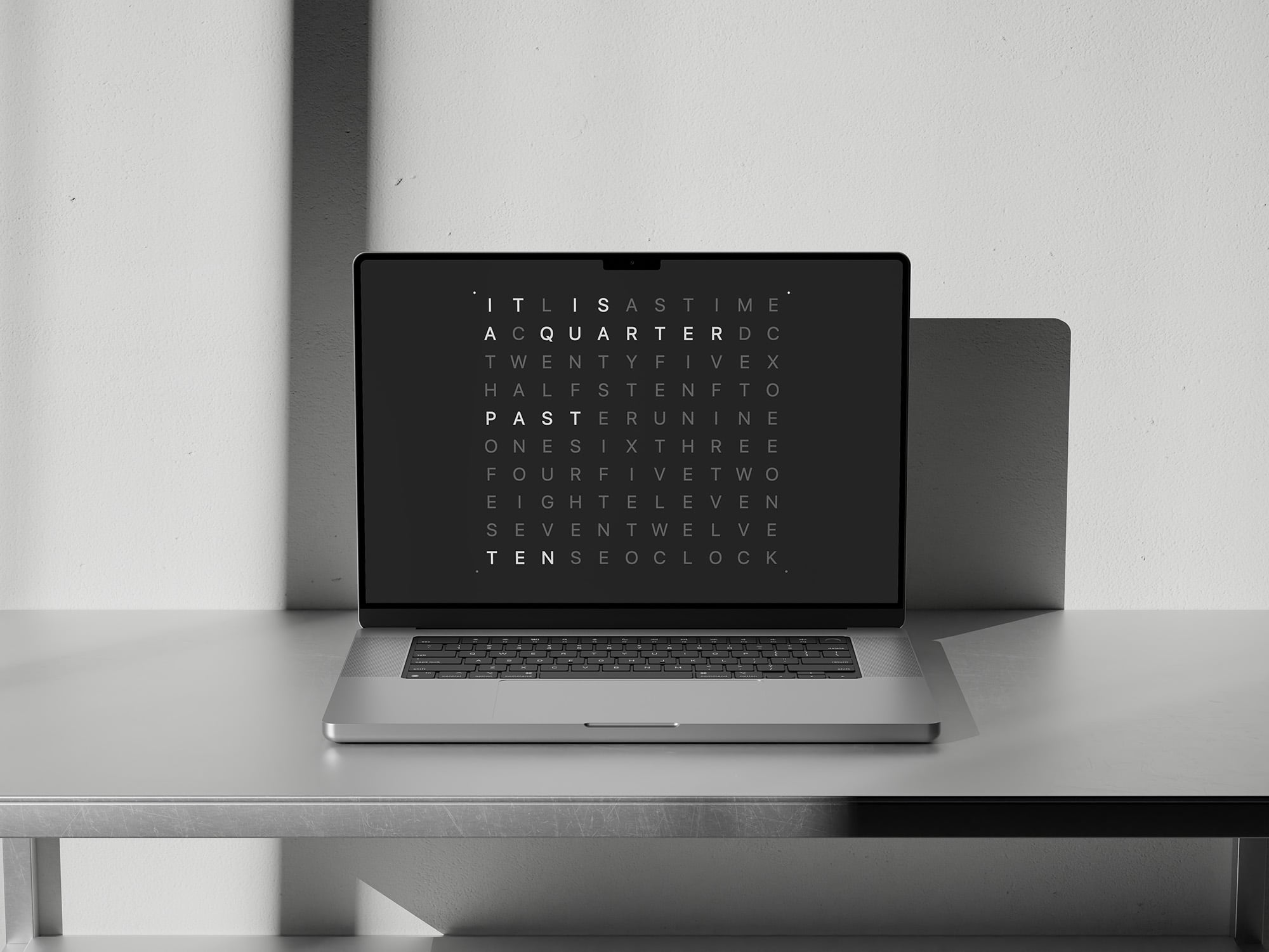 Word Clock Pro macOS screensaver
