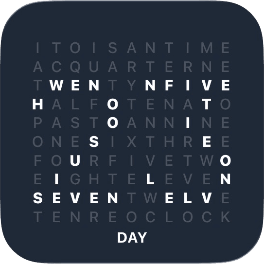 Word Clock Pro day progress widget