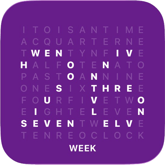 Word Clock Pro week progress widget